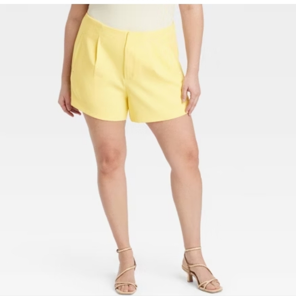 A New Day Yellow Midi 4" Shorts 17